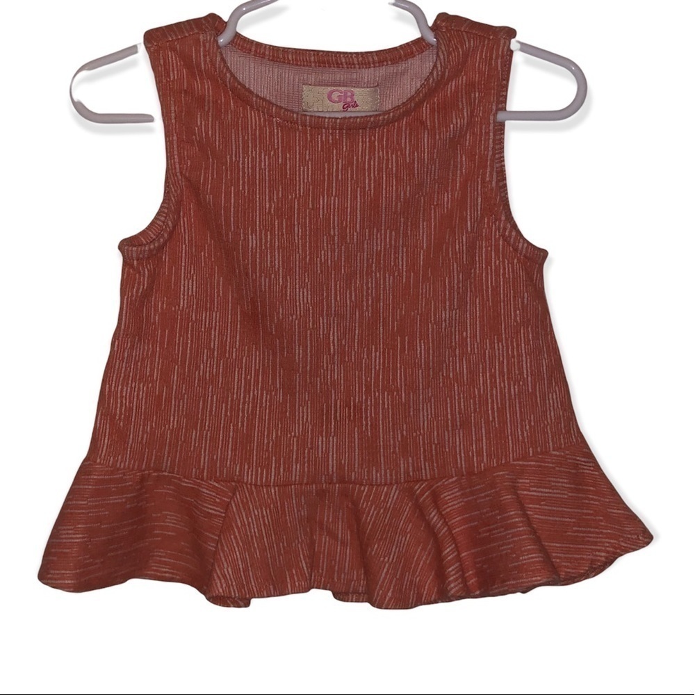 Gianni Bini GB Girls Coral Pink Peplum Top